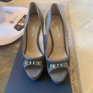 Oscar de la Renta flannel pumps